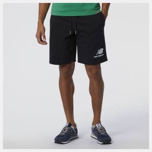 New Balance NB Essentials Stacked Logo Shorts Herr Svarta | NB817AHX