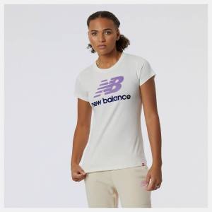 New Balance NB Essentials Stacked Logo Tee T-shirt Dam Olika Färger | NB875SDG