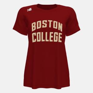 New Balance NB Korta Sleeve Tech Tee(Boston College) T-shirt Dam Röda | NB056VTR