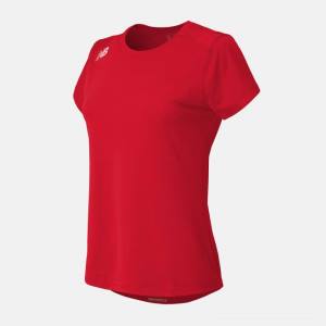 New Balance NB Korta Sleeve Tech Tee T-shirt Dam Röda | NB023ITB