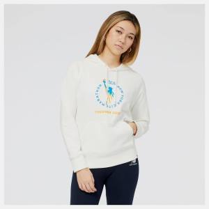 New Balance NYC Marathon Finisher NB Essentials Pullover Hoodie Dam Ljusblå | NB826UHQ