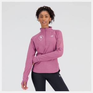 New Balance NYC Marathon NB Heat Grid Half Zip T-shirt Dam Rosa | NB385DJN