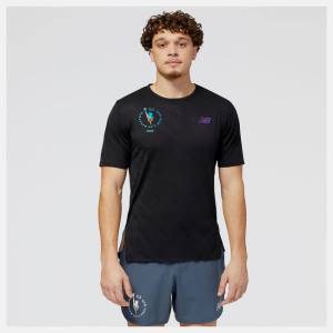 New Balance NYC Marathon Q Speed Jacquard Korta Sleeve T-shirt Herr Svarta | NB639NQY