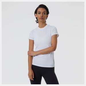 New Balance Perfect Rib Tee T-shirt Dam Vita | NB217PNY