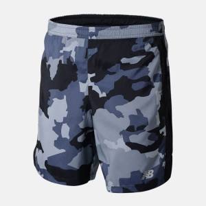 New Balance Printed Accelerate 7 Inch Shorts Herr Marinblå | NB750GSL