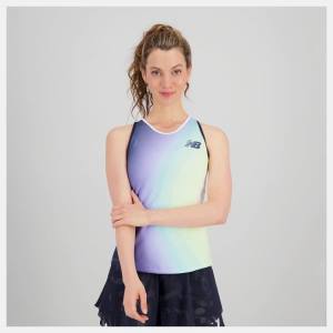 New Balance Printed Tournament V-Neck Tank T-shirt Dam Lila Olika Färger | NB942KID