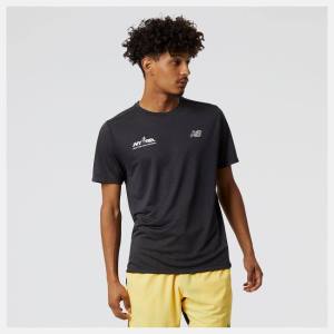 New Balance Run For Life Impact Run Korta Sleeve T-shirt Herr Svarta | NB378HLQ