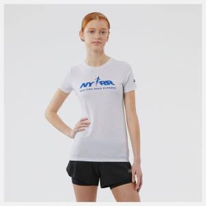 New Balance Run For Life Tryck Korta Sleeve T-shirt Dam Grå | NB853XUR