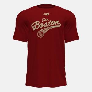 New Balance Super Fan Tee(Boston College) T-shirt Herr Röda | NB804URF