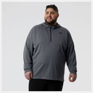 New Balance Tenacity Hooded 1/4 Zip Hoodie Herr Ljusgrå | NB014AQJ