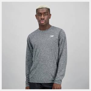 New Balance Tenacity Long Sleeve Tee T-shirt Herr Svarta | NB023RIC