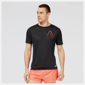 New Balance Tryck Impact Run Korta Sleeve T-shirt Herr Röda | NB248GKJ