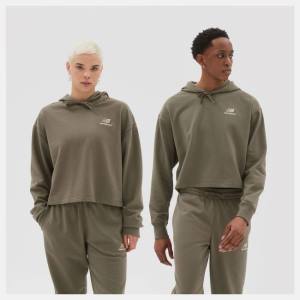 New Balance Uni-ssentials French Terry Crop Hoodie Herr Mörkcamo | NB107PKC