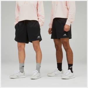 New Balance Uni-ssentials French Terry Shorts Dam Svarta | NB096HOP