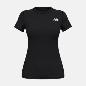 New Balance W Baselayer Korta Sleeve Top T-shirt Dam Svarta | NB634XHM