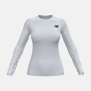 New Balance W Baselayer Long Sleeve Top T-shirt Dam Vita | NB724MWX