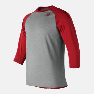 New Balance Youth 3 Quarter Raglan T-shirt Barn Röda | NB740NMR